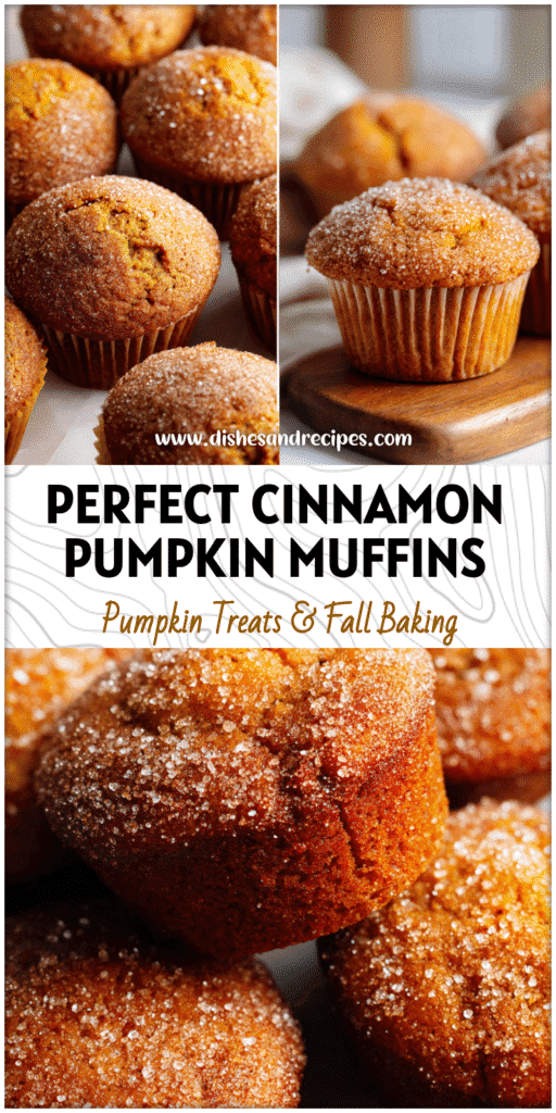 Warm cinnamon sugar pumpkin muffins made with pumpkin puree and sprinkled with sugar topping.